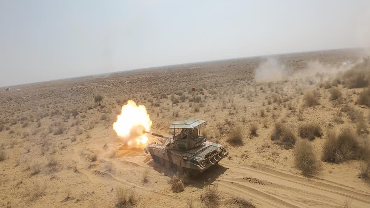 Military exercise in Pokhran