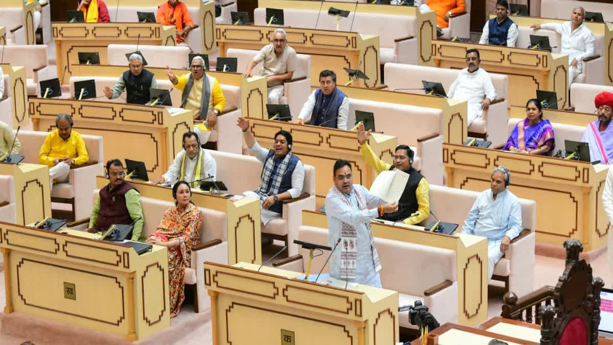 CM Bhajanlal and people of the ruling party in the assembly
