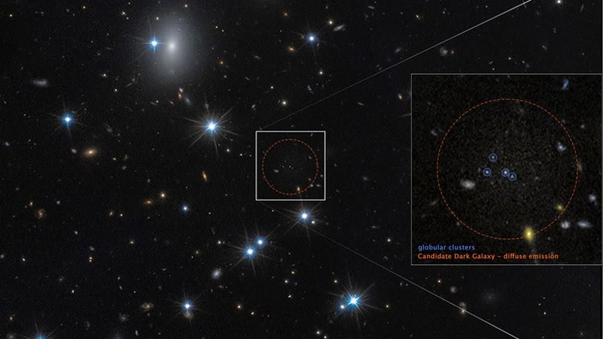 HUBBLE SPOTTED A DARK GALAXY