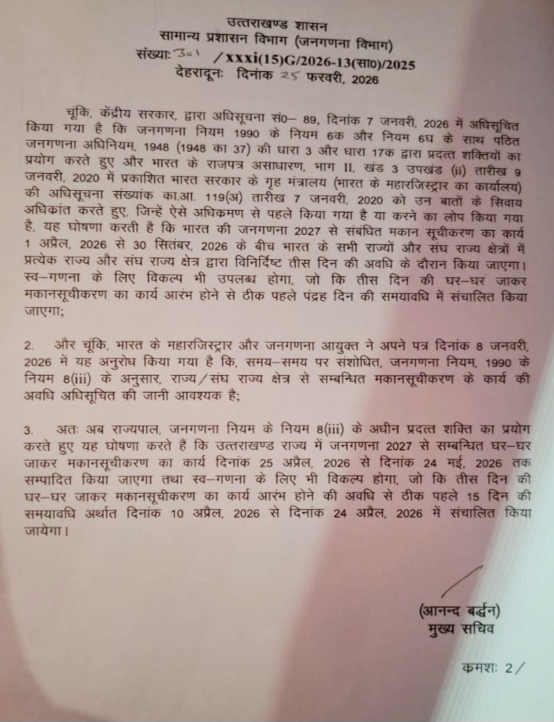 Uttarakhand Housing Census
