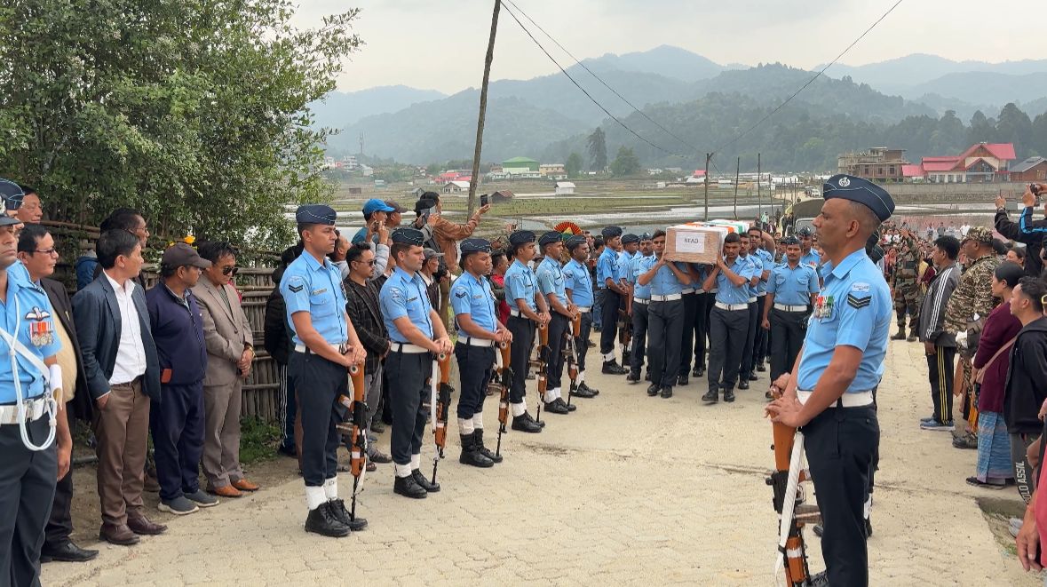 IAF Corporal Tage Hailyang Laid To Rest In Arunachal