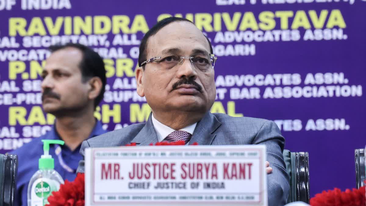 Chief Justice of India Surya Kant at a function in New Delhi (file photo)