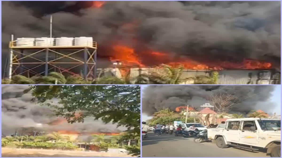 గేమ్జోన్లో ఘోర అగ్నిప్రమాదం- 22మంది మృతి- లోపల అనేక మంది పిల్లలు! - Game Zone Fire Accident Etv Bharat