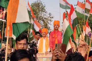 People gathered in Tiranga Samman Yatra