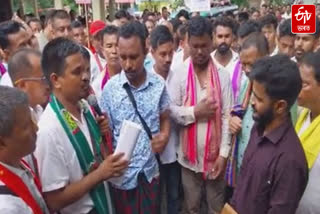 Protest against hydroelectric project on the Kulshi River in Chaygaon