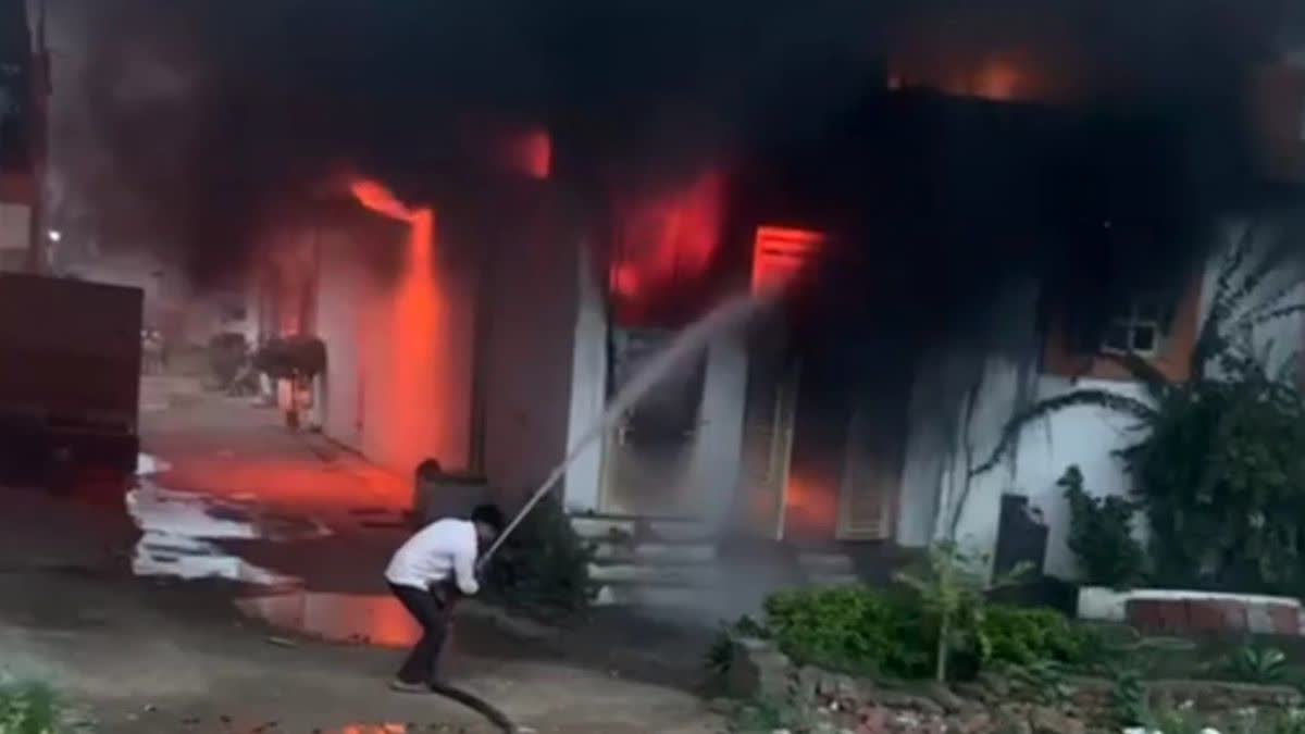 Fire at Bathmat factory in Panipat