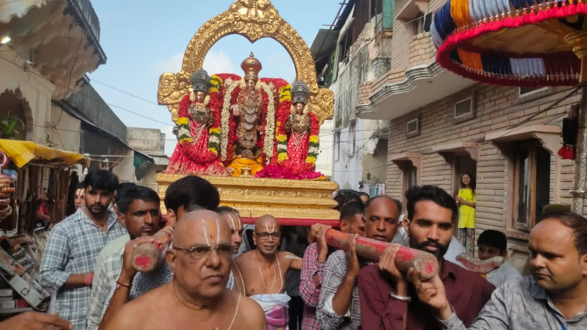 The procession of Lord Shri Rama Vaikunthanatha in Pushkar