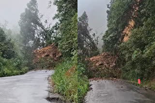LANDSLIDE IN KANNUR  MINISTER SUNNY JOSEPH VISIT  ELAYAAVOOR NATIONAL HIGHWAY  RETAINING WALL COLLAPSED KANNUR