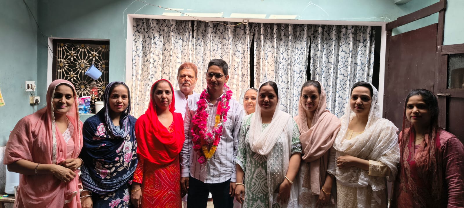 Altaf with his family