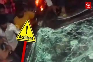 आगरा में बेकाबू कार ने 7 को रौंदा, 5 की मौत.