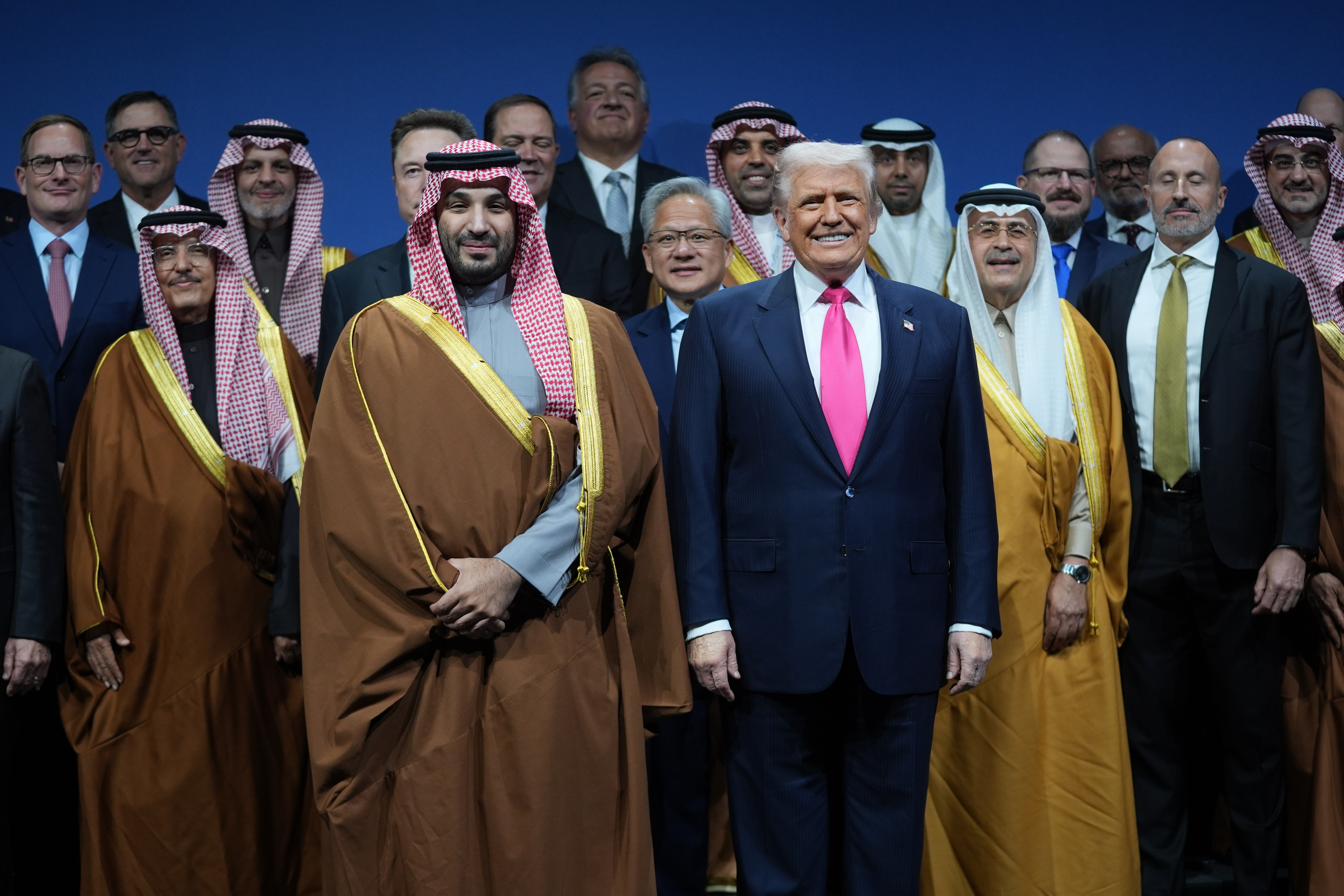President Donald Trump with Saudi Arabia's Crown Prince Mohammed bin Salman, during the Saudi Investment Forum with Saudi Arabia's Crown Prince Mohammed bin Salman at the Kennedy Center, Wednesday, Nov. 19, 2025, in Washington.
