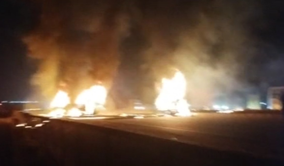 Several Killed As Bus Catches Fire After Collision With lorry Truck In Karnataka