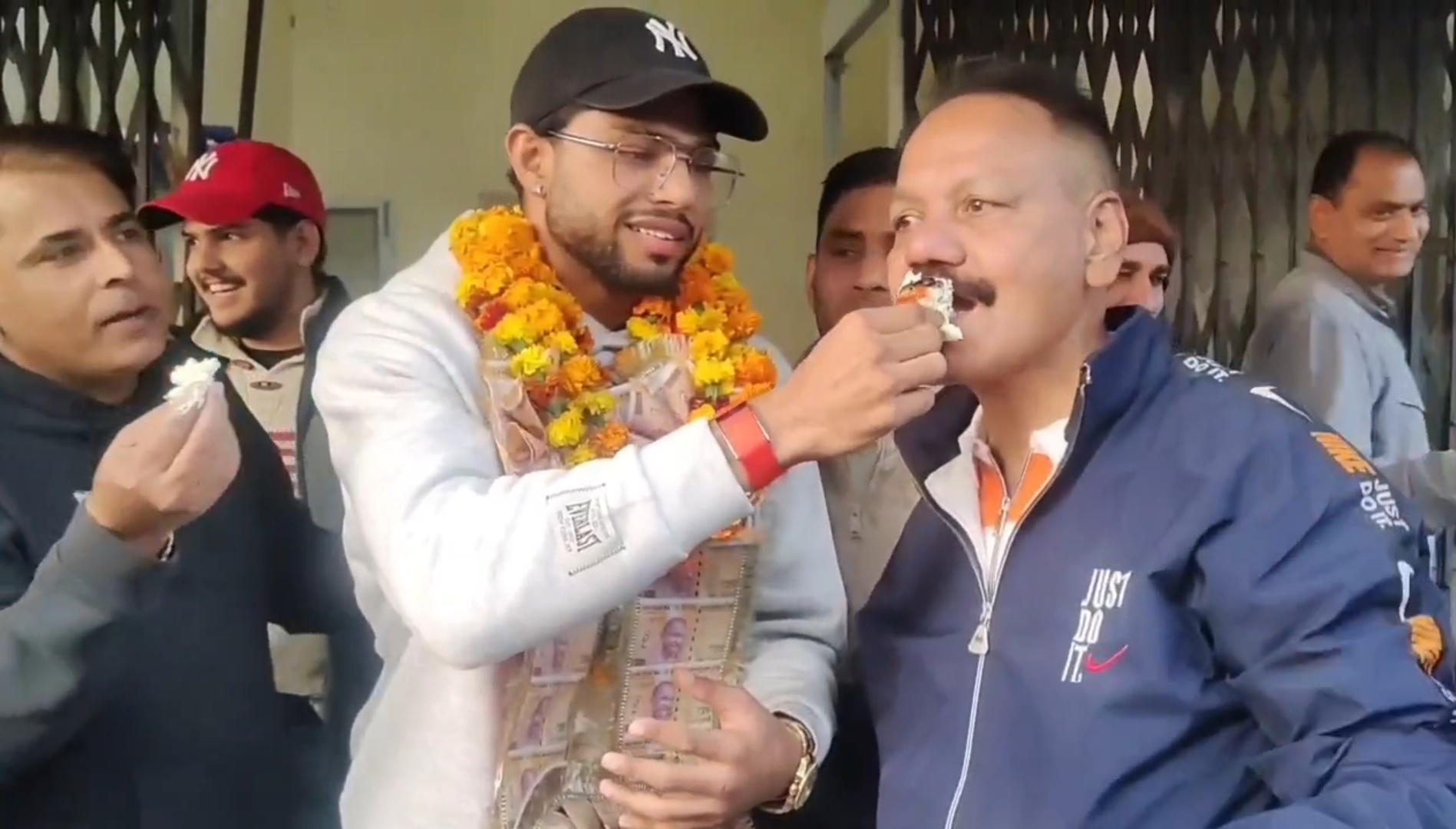 haryana-boxer-nishant-dev-won-match-in-africa-celebrations-in-karnal