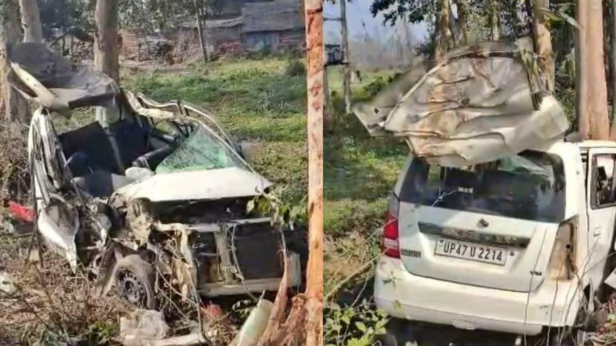 Three Killed, 2 Injured As Car Crashes Into Tree In Bahraich