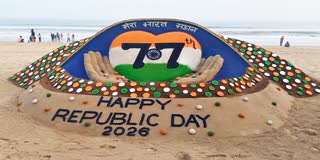 SAND ART ON REPUBLIC DAY 2026