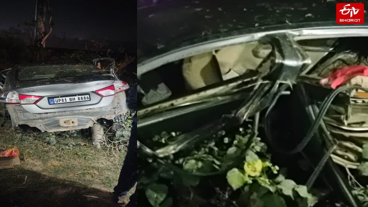 बेकाबू कार पेड़ से टकराकर पलटी, तीन युवकों की मौत.