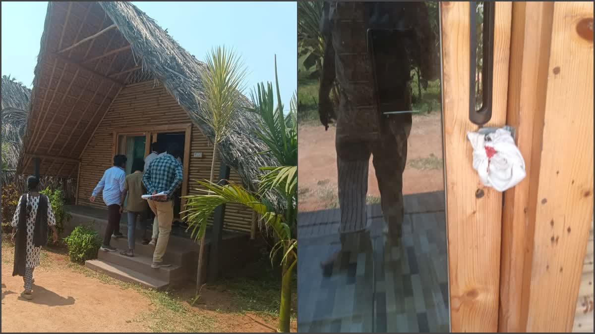 KOPPAL  ILLEGAL RESORTS  GANGAVATI  ಅನಧಿಕೃತ ರೆಸಾರ್ಟ್ ಮೇಲೆ ದಾಳಿ RAID ON RESORT