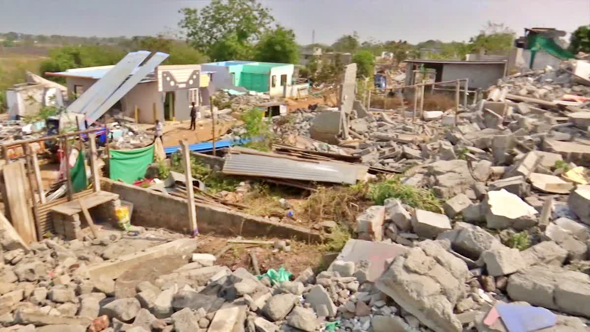 Demolished 650 Houses on Bhoodan Lands
