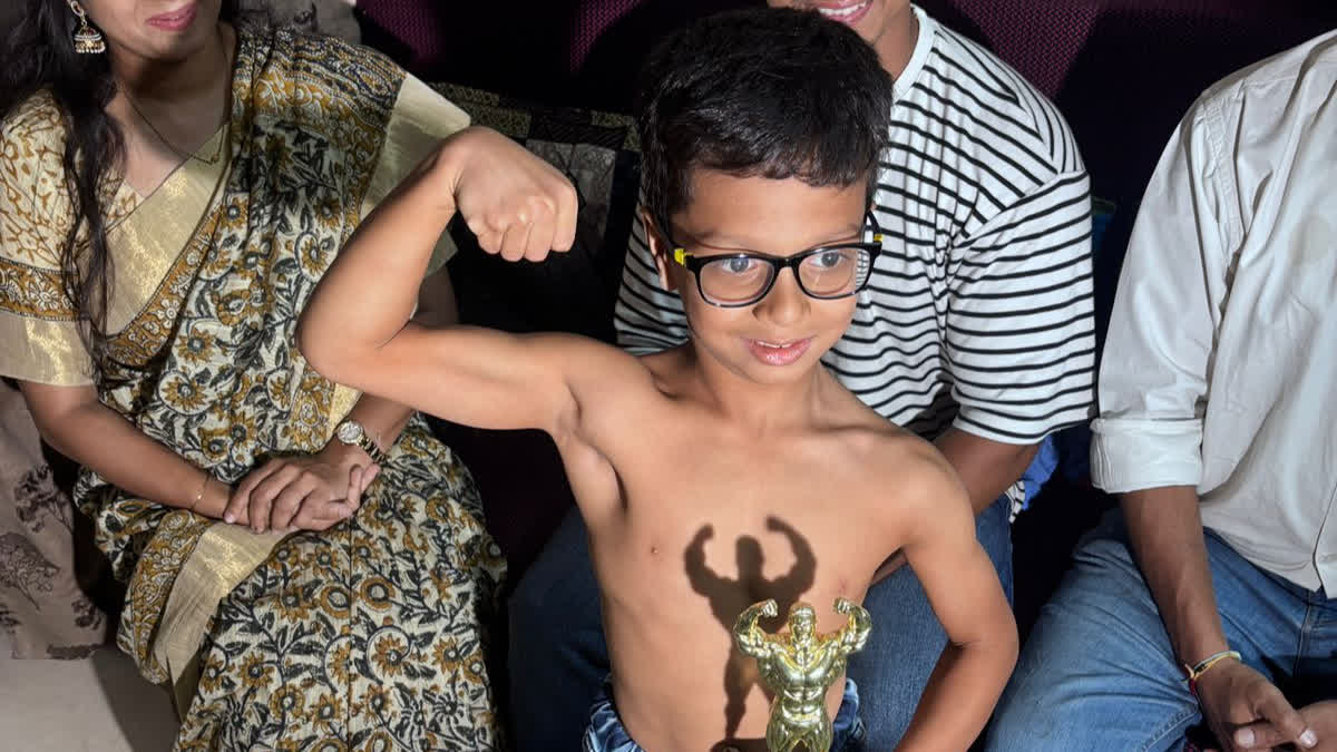 Little Veer entered a bodybuilding competition at the age of 6