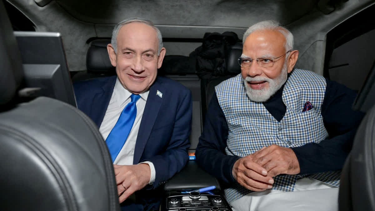 Prime Minister Narendra Modi and Israeli Prime Minister Benjamin Netanyahu
