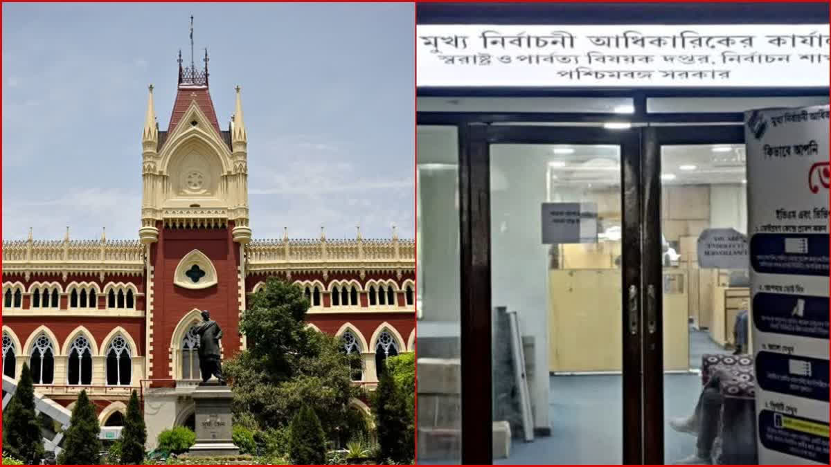 As Final Voter List Deadline Approaches, Delay In Appointing Judges For SIR Verification Leave WB Voters Confused, Traumatised Calcutta High Court (left); West Bengal Chief Election Officer's office