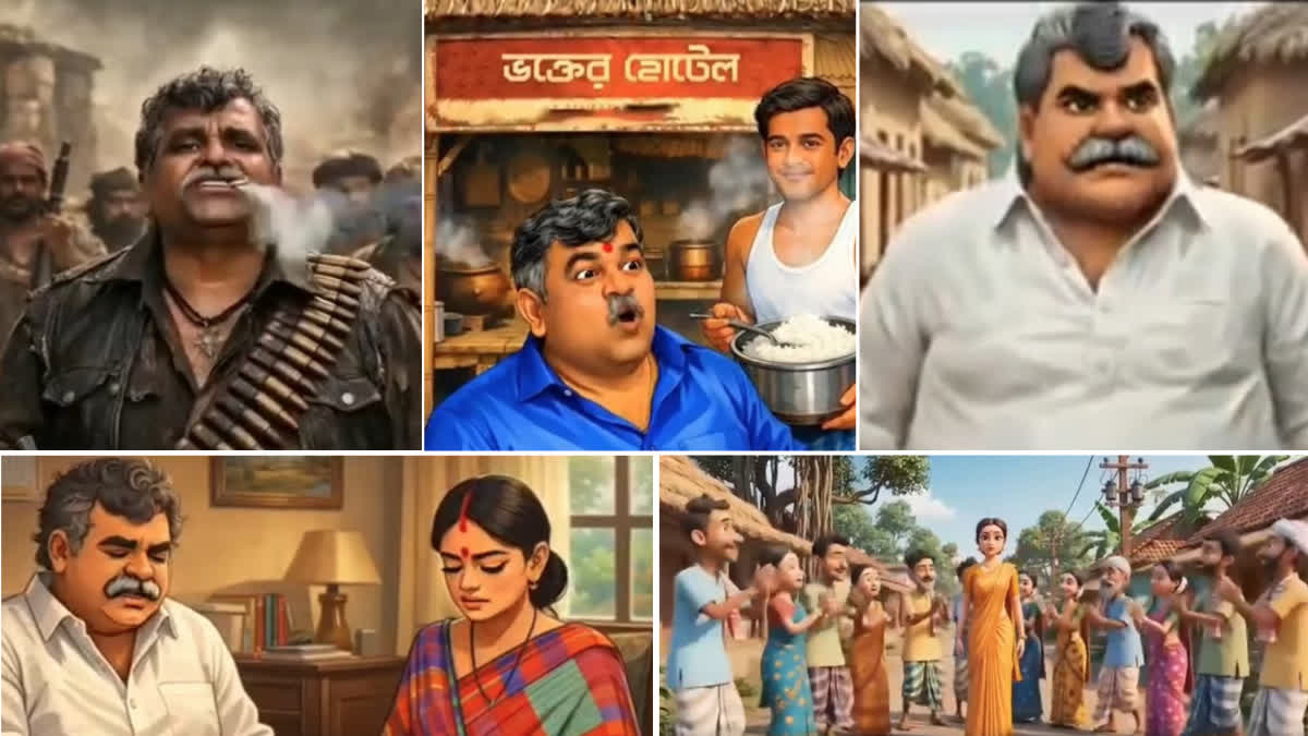 Screengrabs from AI generated poll videos in West Bengal
