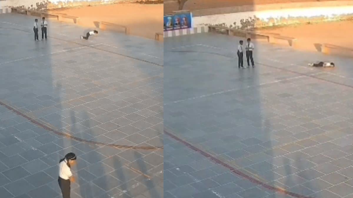 बेहोश होकर गिरी छात्रा