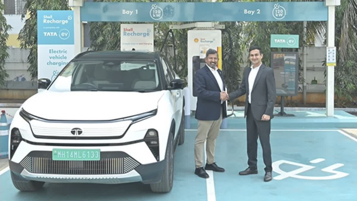 TATA MOTORS CHARGING STATION  TATA SHELL INDIA CHARGING STATION  TATA PASSENGER ELECTRIC MOBILITY