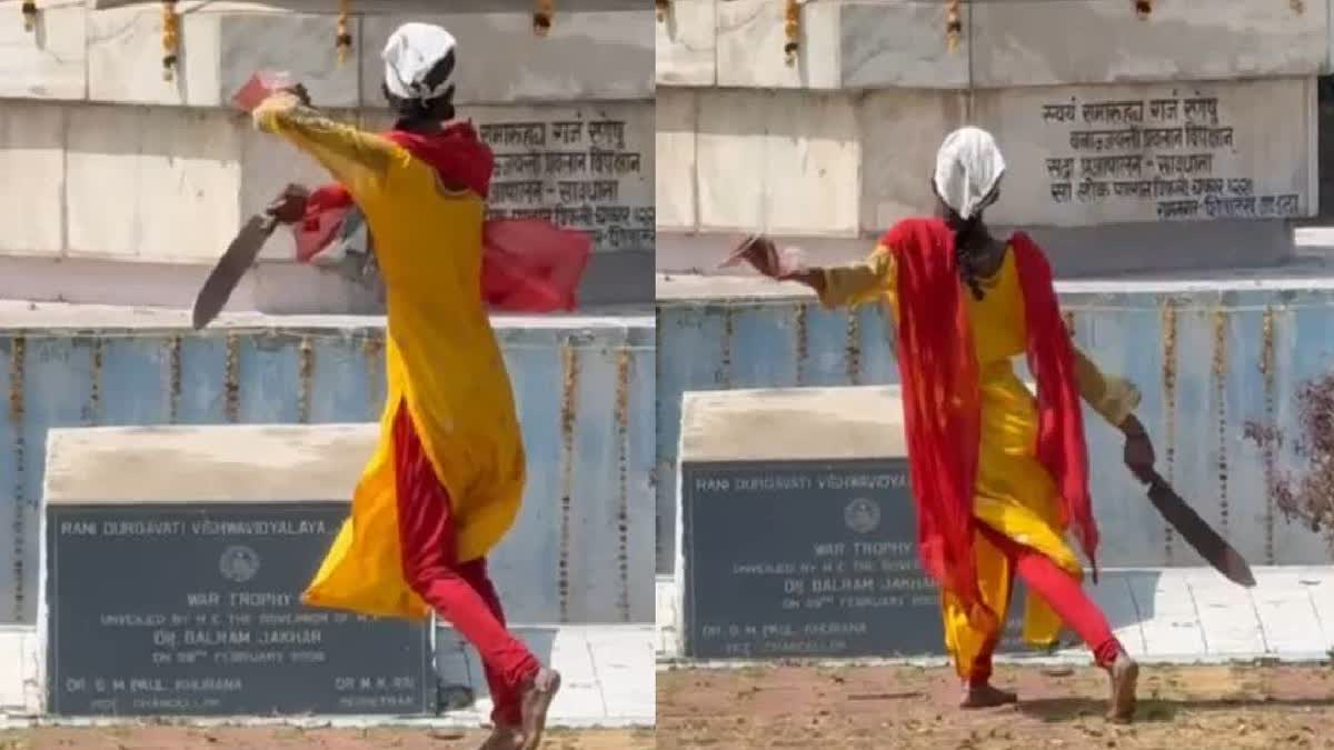 Madhya Pradesh Sword-Wielding Woman Sparks Furore At Rani Durgavati University With Queer Degres Revocation Demand