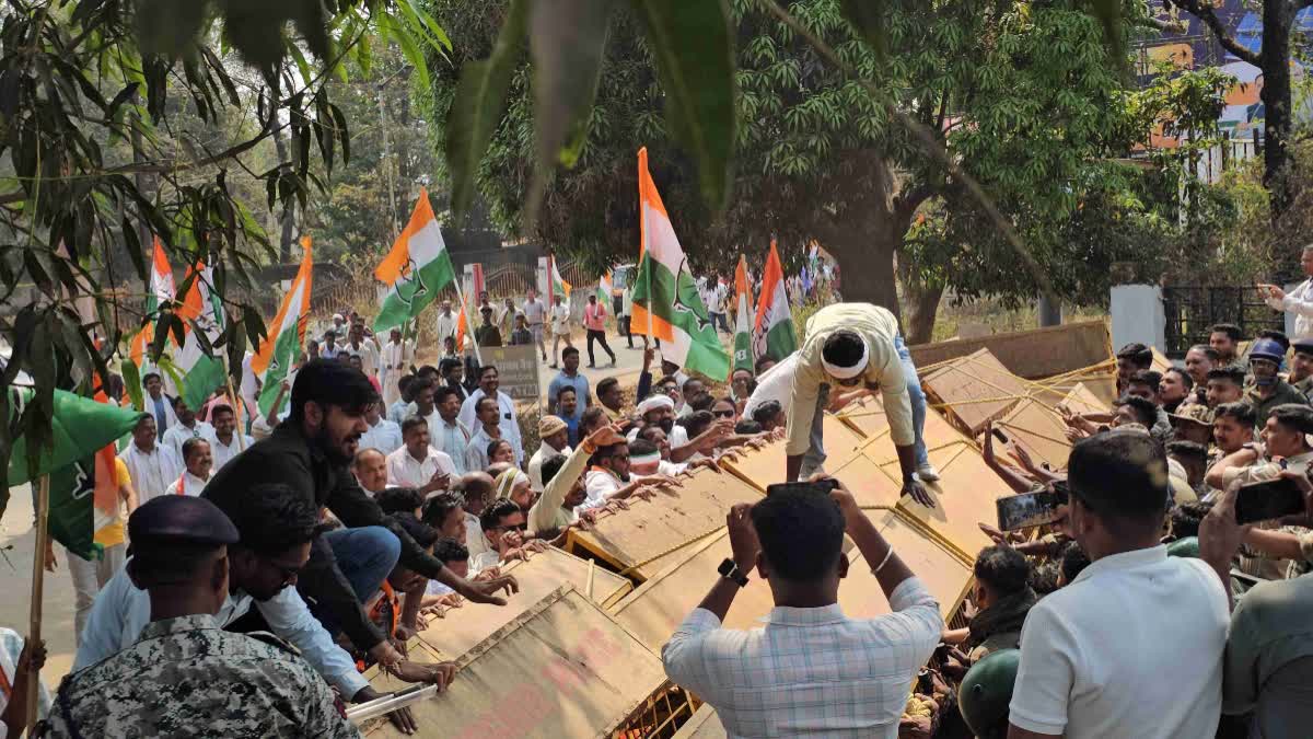 Congress Protest Sukma