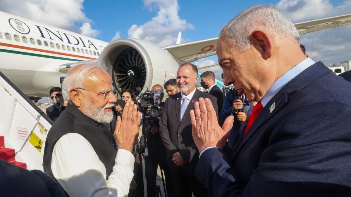 ઇઝરાયેલ પહોંચેલા વડાપ્રધાન મોદીનું ભવ્ય સ્વાગત કરવામાં આવ્યું હતું