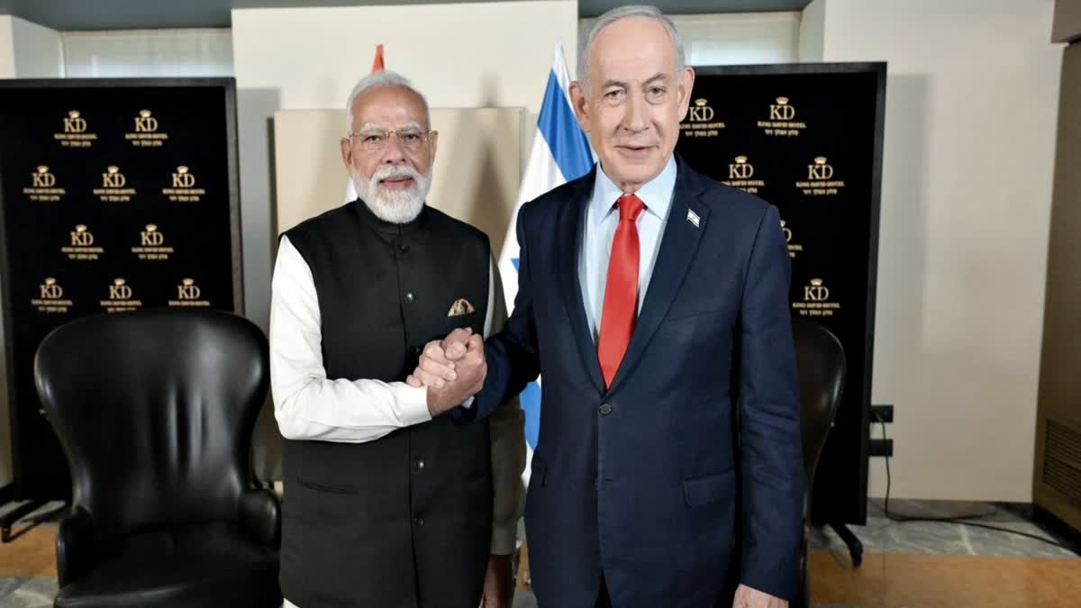 PM Narendra Modi With Benjamin Netanyahu
