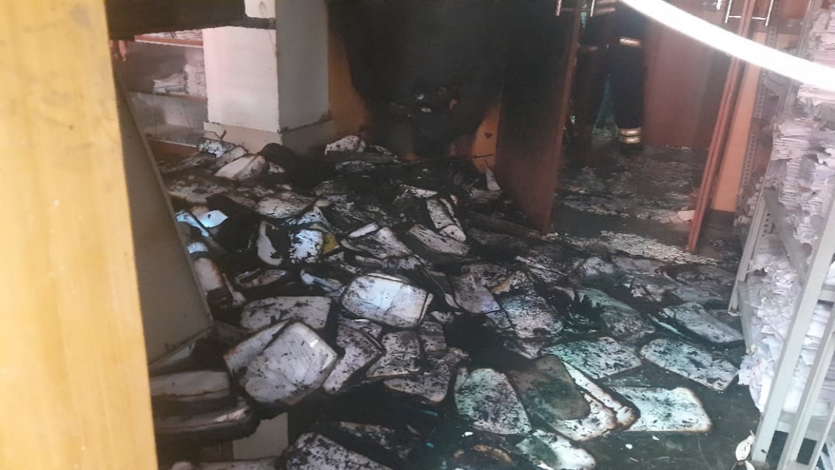 a fire broke out in lokayukta office