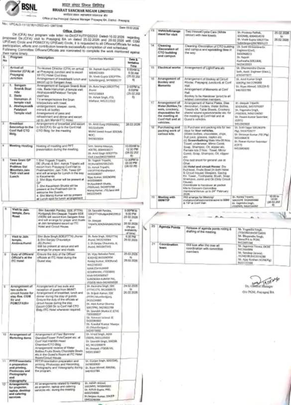 The order detailing tasks to nearly 50 officials.