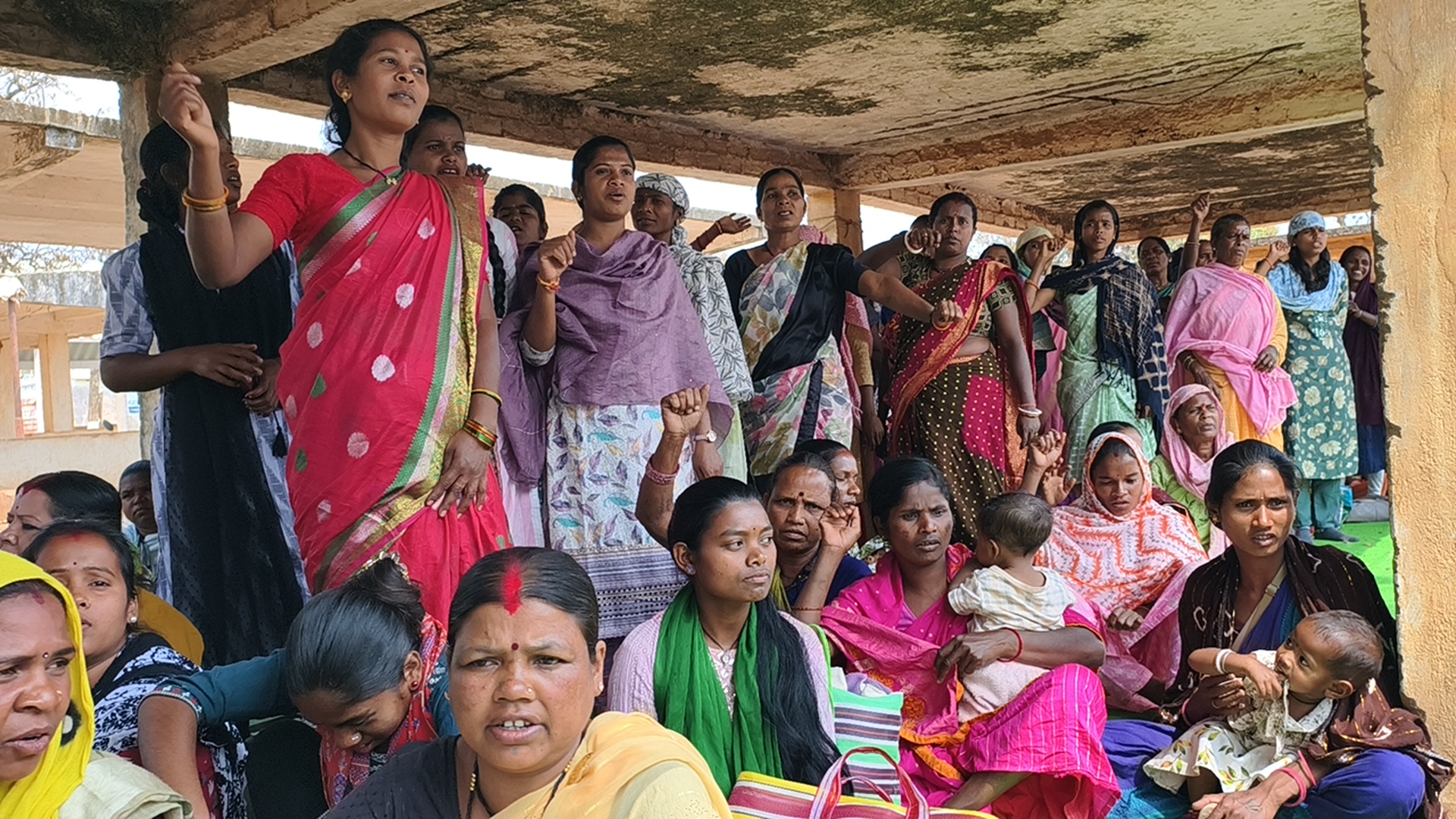 ANGANWADI WORKERS PROTEST