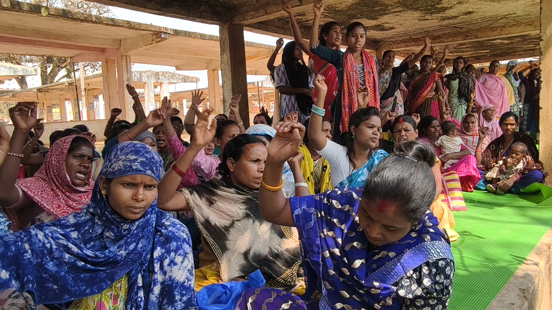 ANGANWADI WORKERS PROTEST