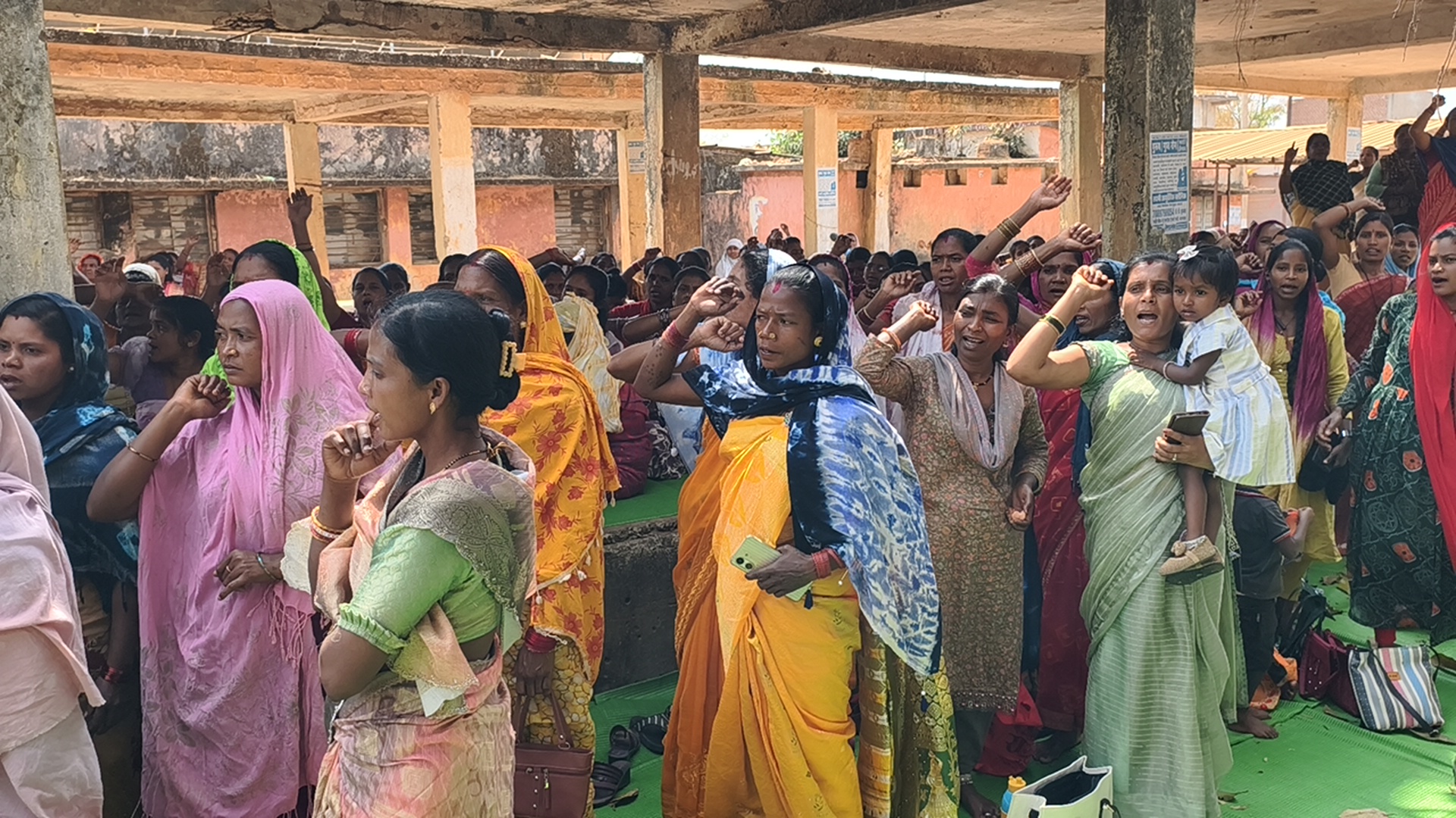 ANGANWADI WORKERS PROTEST