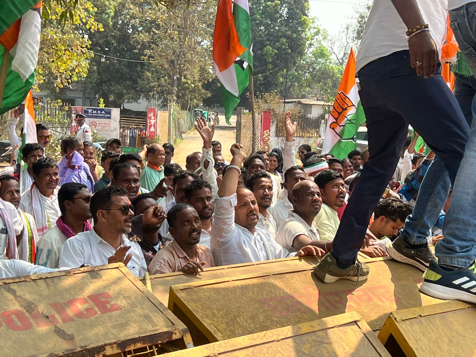 Congress Protest Sukma