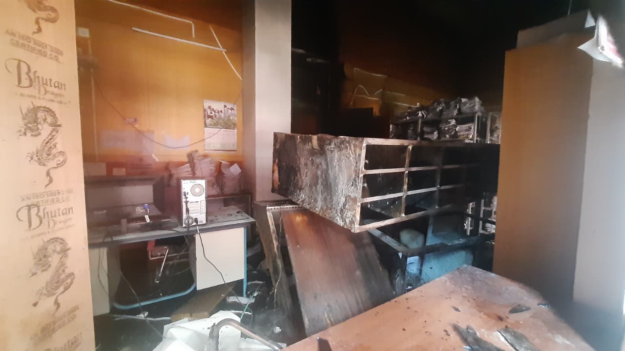 a fire broke out in lokayukta office