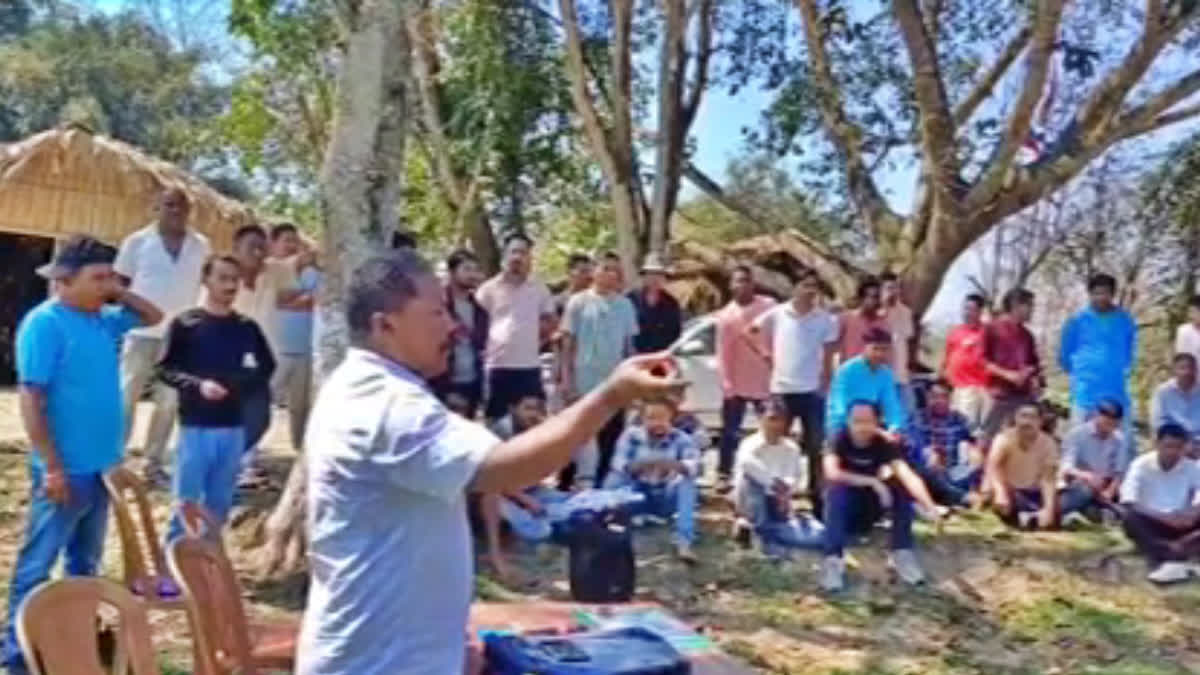 protest against Oil India at tingkhang