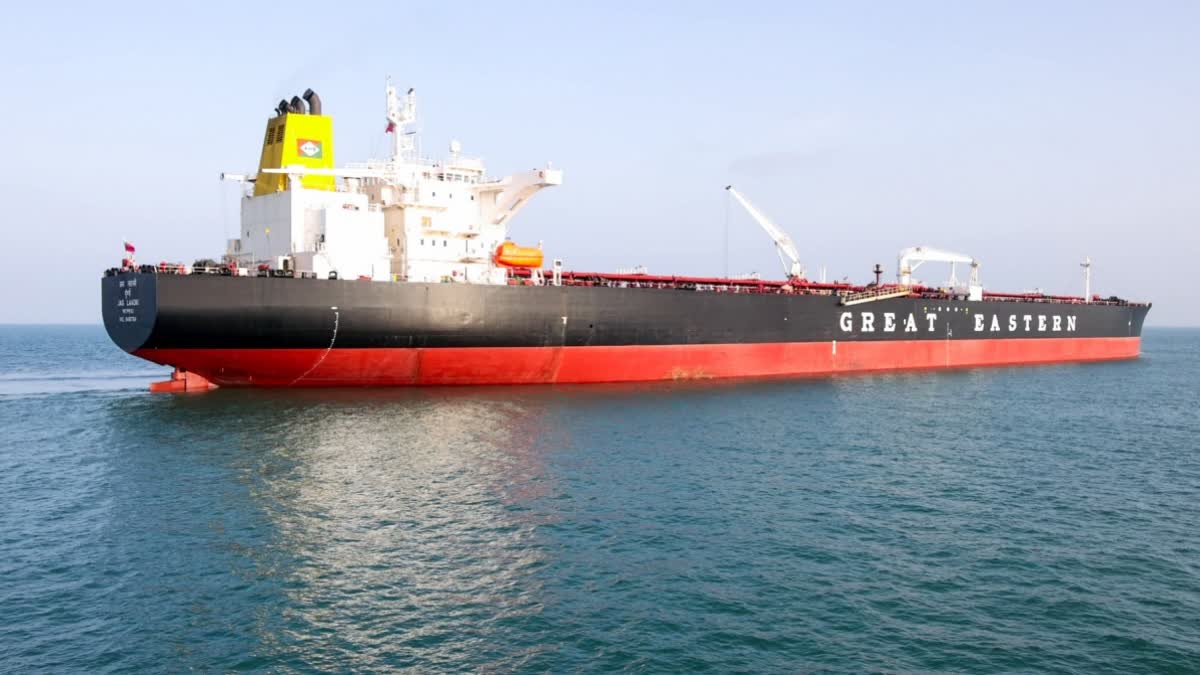 The Indian-flagged vessel 'Jag Laadki', carrying approximately 80,886 MT of UAE-sourced crude oil, berthed at Adani Port, Mundra, on March 18, 2026