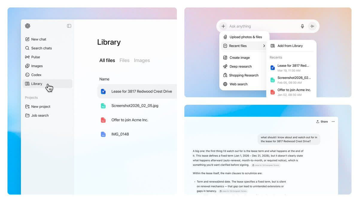 OpenAI Launches Library Feature In ChatGPT, Allowing Users To Manage Uploaded Files Easily