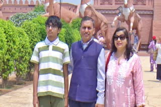 India's Ambassador to Thailand, Puneet Agarwal with his family visited the Ramoji Film City in Hyderabad