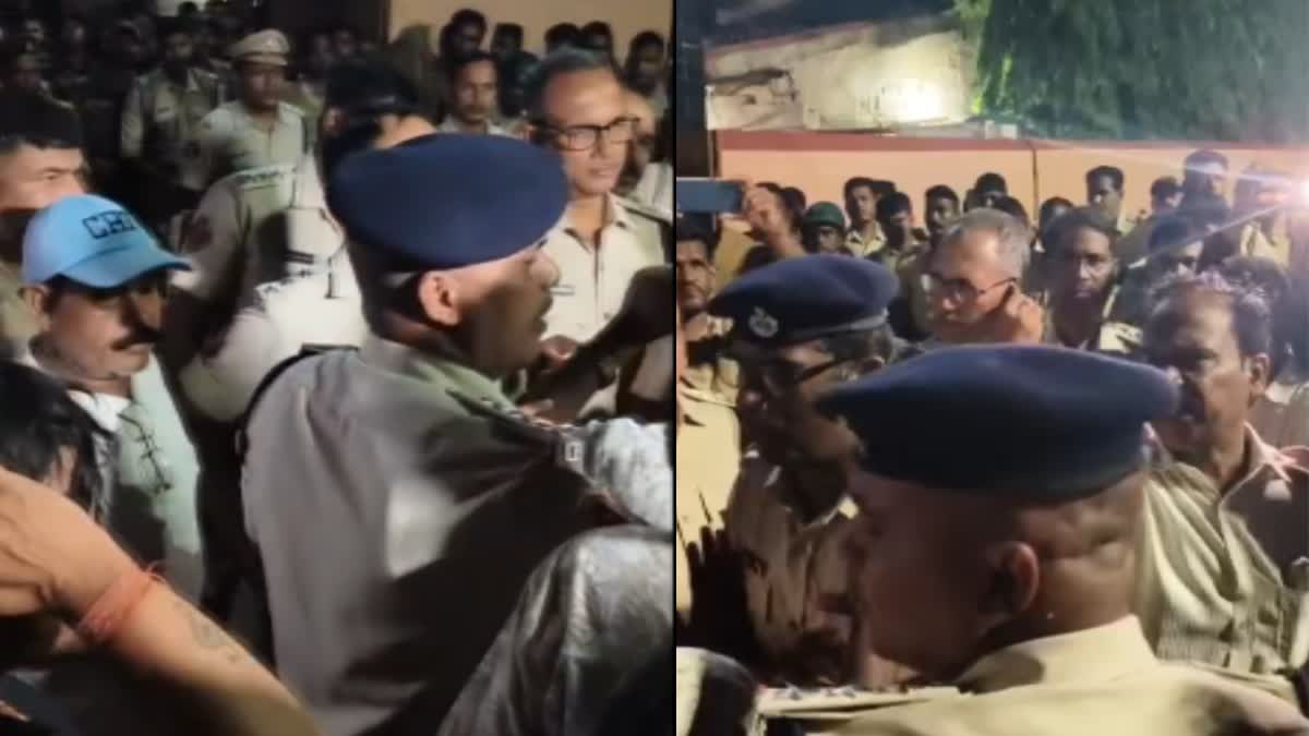 villagers protested over youth charged Third degree allegations at Barang police station