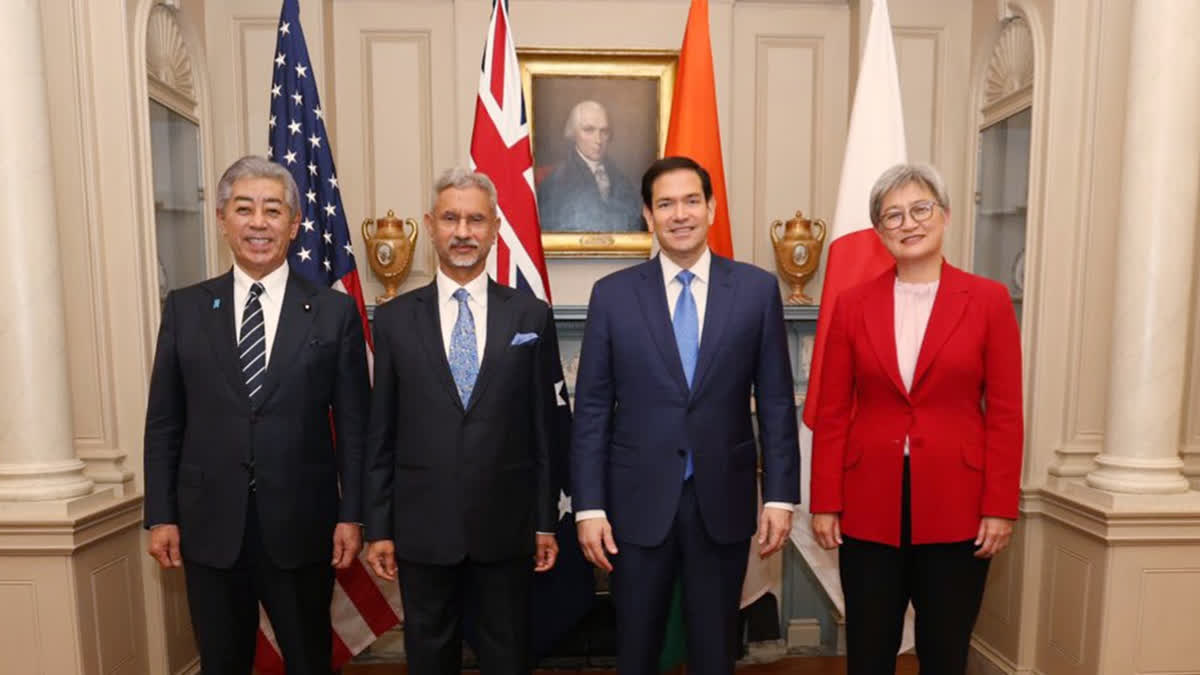 Quad Foreign minister meet begins in new Delhi focus on Indo pacific region open and free trade