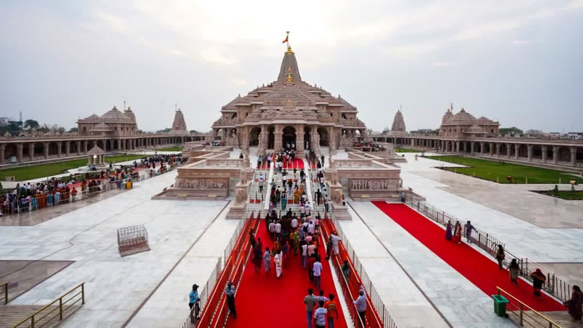 A view of the Ram Mandir in Ayodhya, Uttar Pradesh