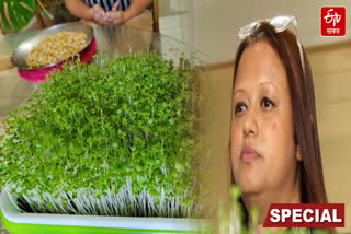 Trisha Boruah from Guwahati has become self-sufficient by cultivating microgreens.