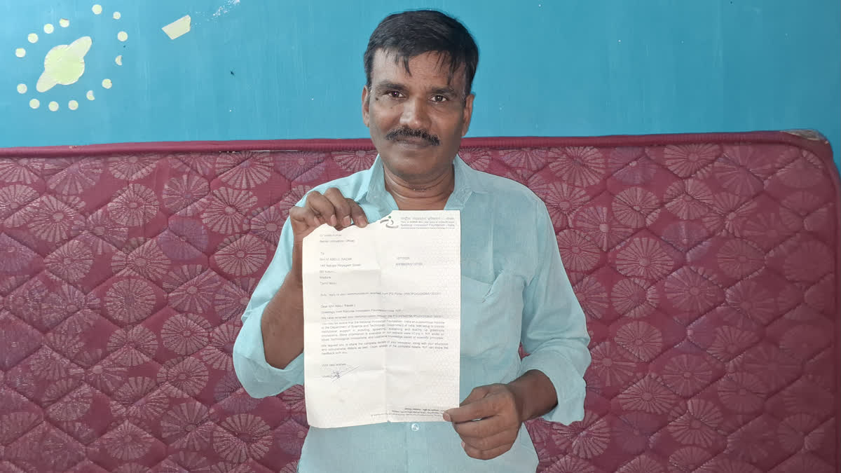 ETV Bharat Impact | Madurai Innovator's Carbon-Based Electricity Transmission Receives National Fame
