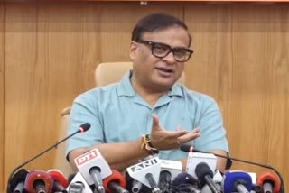 Assam CM Himanta Biswa Sarma addresses a presser in Guwahati