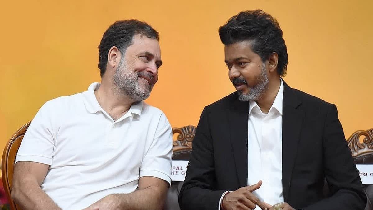 ராகுல் காந்தியுடன் முதலமைச்சர் விஜய்